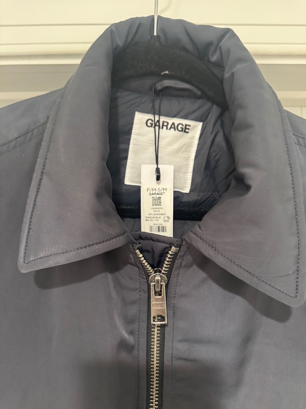 Garage Navy Blue Bomber Jacket - NWT - Picture 3 of 3